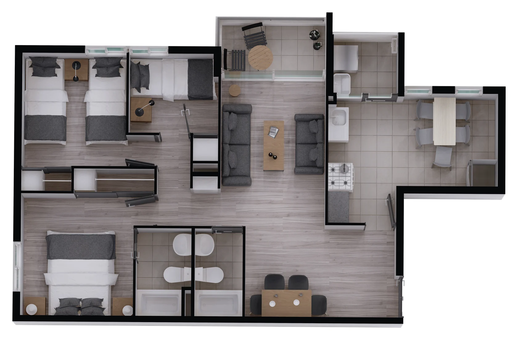 Planta del departamento T4A